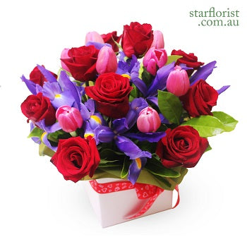 Rose, Tulips and Iris