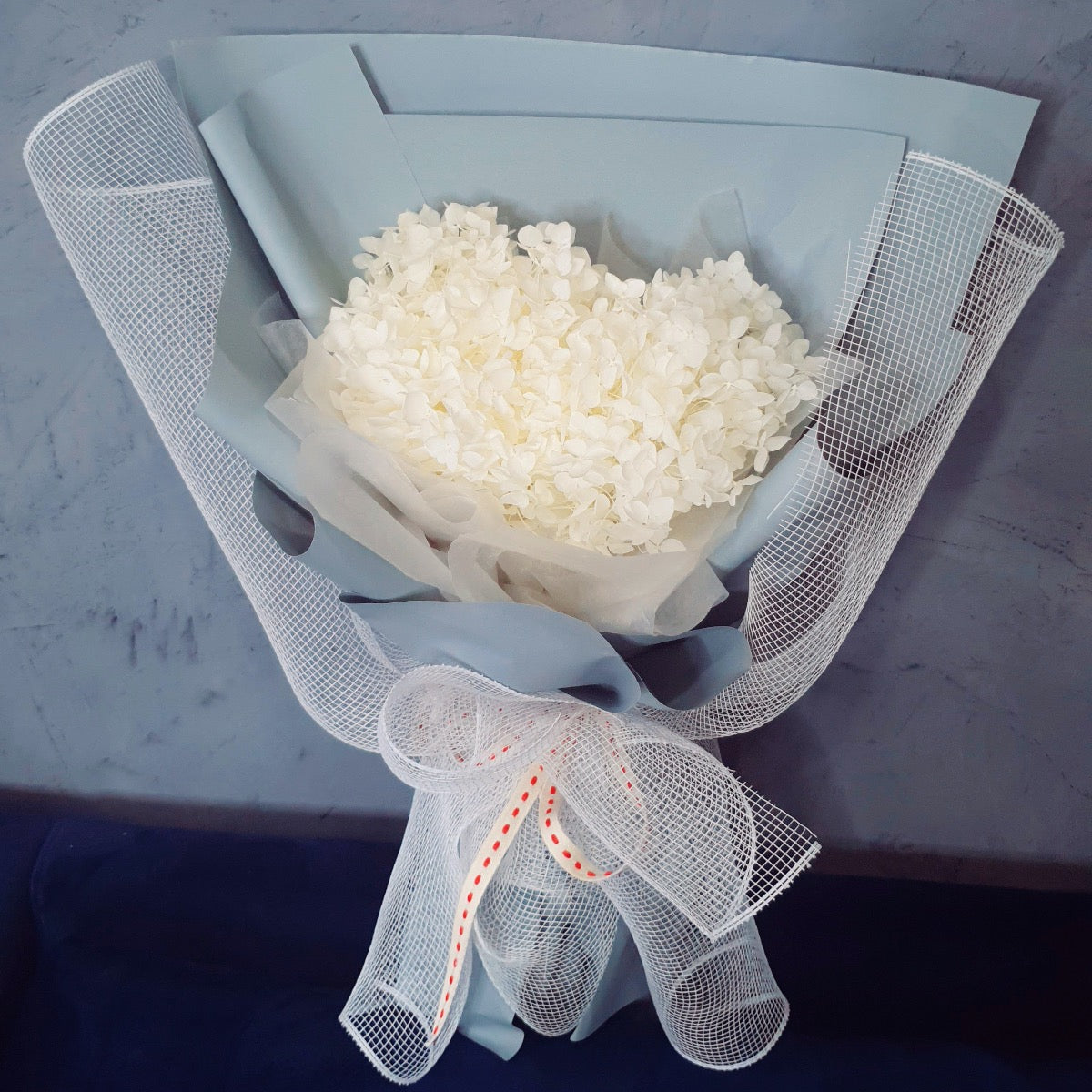 Preserved Hydrangea Bouquet - White