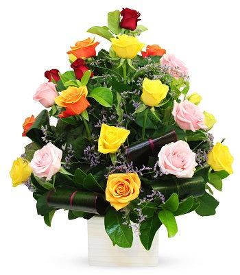 20 LONG MIXED Roses Arrangement