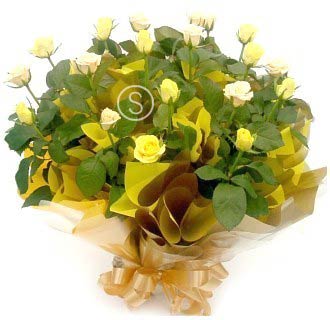 Yellow and Cream Rose Bouquet