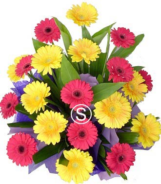 Bright Gerbera Arrangement