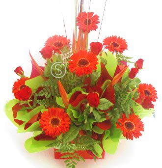 Assorted Red Floral Arrangement