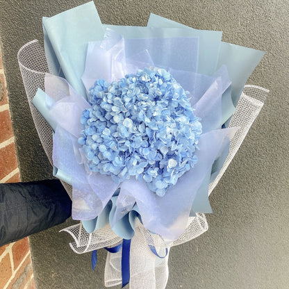 Preserved Hydrangea Bouquet- Blue