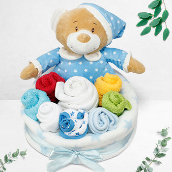 Baby Boy Nappies Bouquet