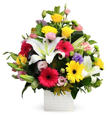 Gerberas, Roses and Lilies