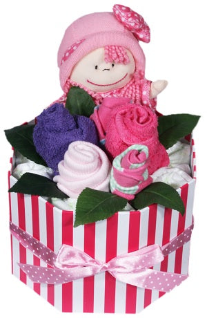 Newborn Baby Girl Nappies Bouquet