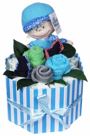 Newborn Baby Boy Nappies Bouquet