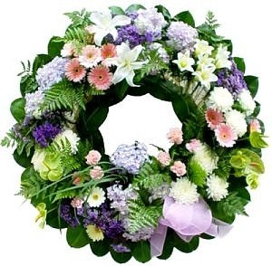 Wreath in Lilac and Whites