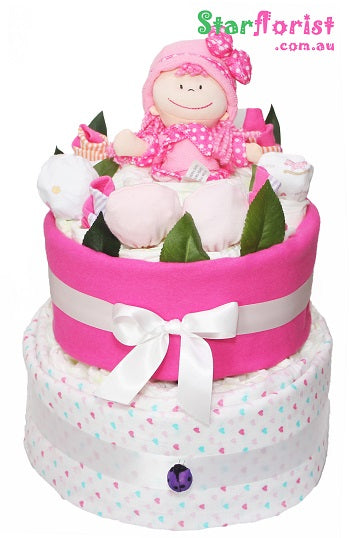 Baby Girl Nappy cake