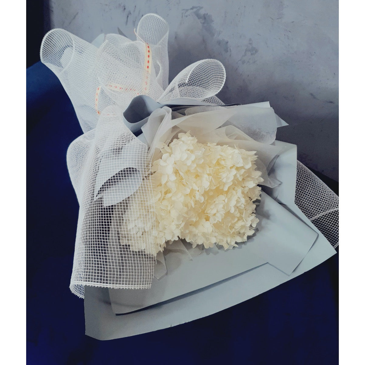 Preserved Hydrangea Bouquet - White