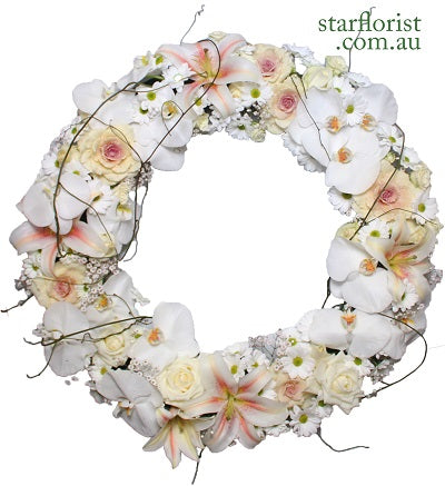 Extra Large White Sympathy Wreath