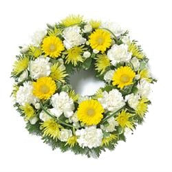 Yellow and White Wreath